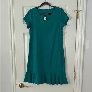 Teal Dress with Ruffle Hem. BRAND NEW!